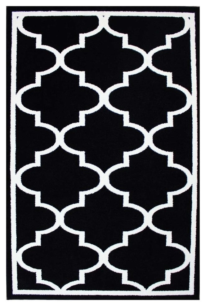 Cristobal Trellis Rug - Black - 5' X 8'