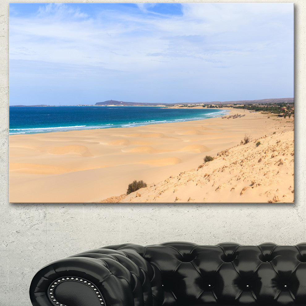 Sea and Clouds in Blue Sky, Seashore Canvas Art Print, 40"x30"