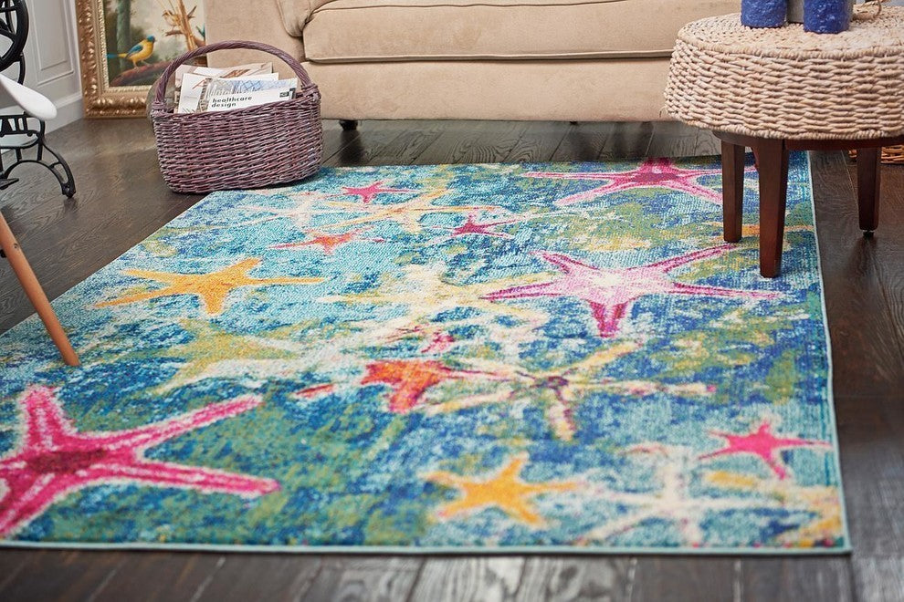 Unique Loom Navy Blue Seashore Positano 5'x8' Area Rug