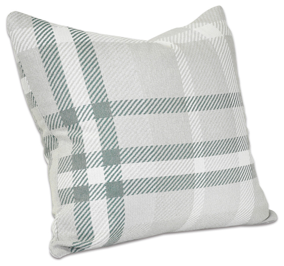 18"x18" Pacifica Accent Throw Pillow by Astella, Tartan Jade
