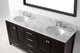 Caroline Avenue 72" Double Bathroom Vanity Set Espresso, Marble Top