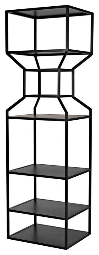 Downtown A Bookcase, Black Metal