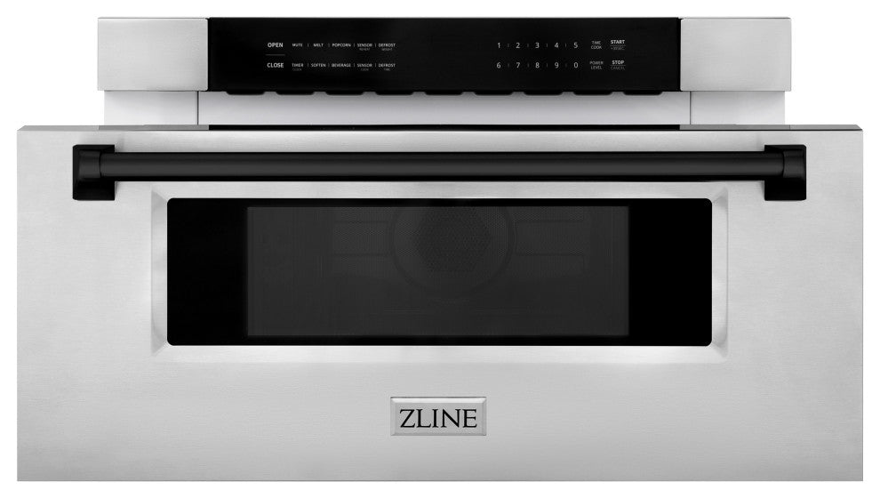 ZLINE 30" Microwave Drawer, Stainless Steel and Matte Black, MWDZ-30-MB