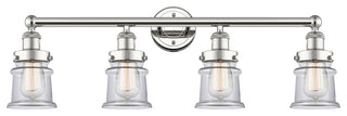 Canton 4-Light 32" Bath Vanity Light, Polished Nickel Finish, Clear Shade
