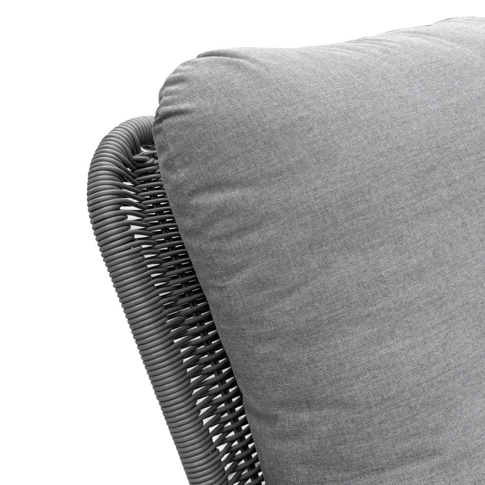GDF Studio Outdoor PE Rattan Rocking Chair With Cushions, Gray, Set of 2