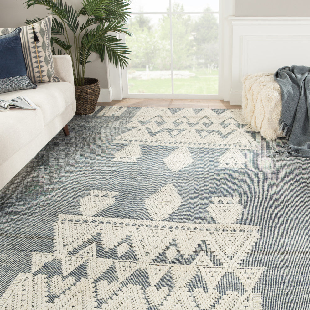 Jaipur Living Torsby Hand-Knotted Tribal Blue/ Ivory Area Rug 12'X15'