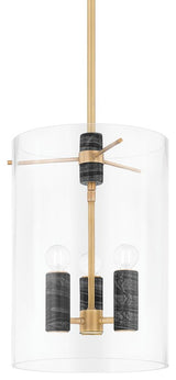 Adonis 3-Light Lantern, Vintage Brass