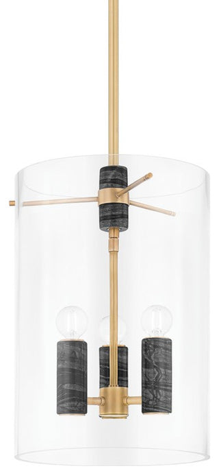 Adonis 3-Light Lantern, Vintage Brass