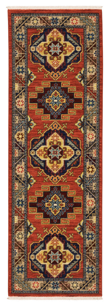Oriental Weavers Lilihan Indoor Rug Red/ Multi 2' X 6'