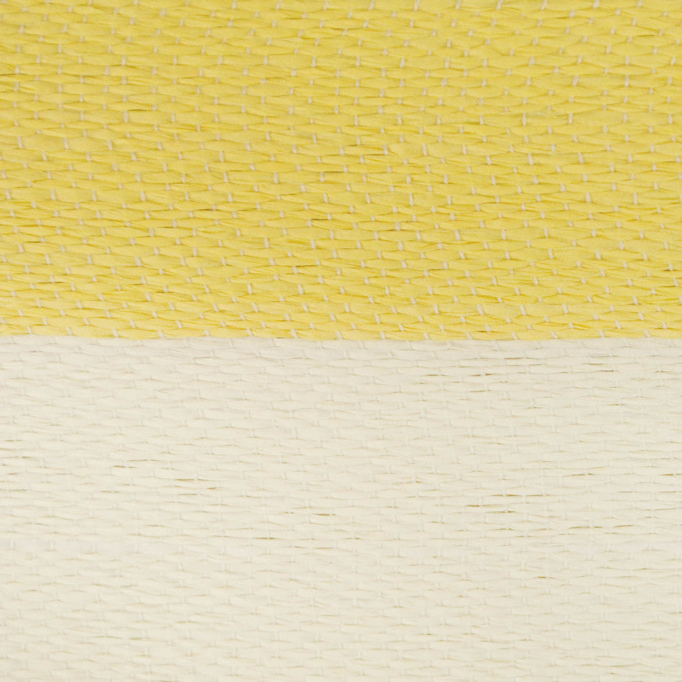 Paper Bin Stripe Yellow Rectangle Medium 15"x10"x12"
