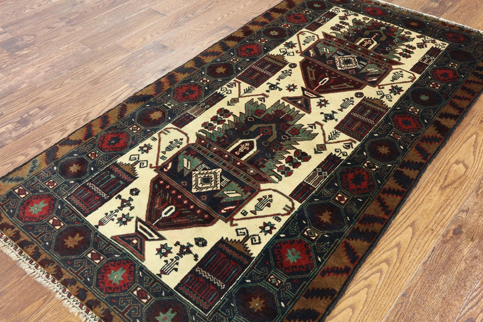 3'x6 Hand Knotted Persian Area Rug, W2420