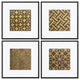 Framed Art Deco Geometric Print, 4-Piece Set