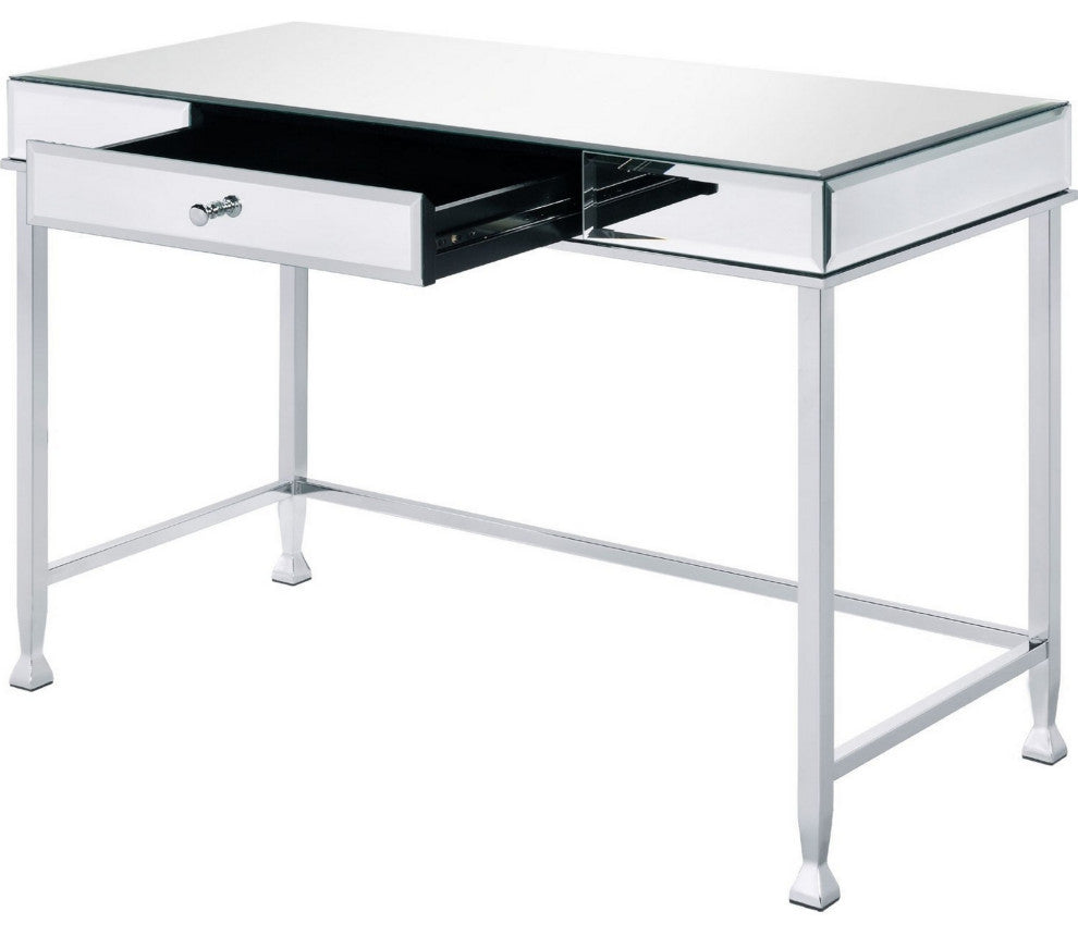 Benzara BM250366 Rectangular Storage Writing Desk, White