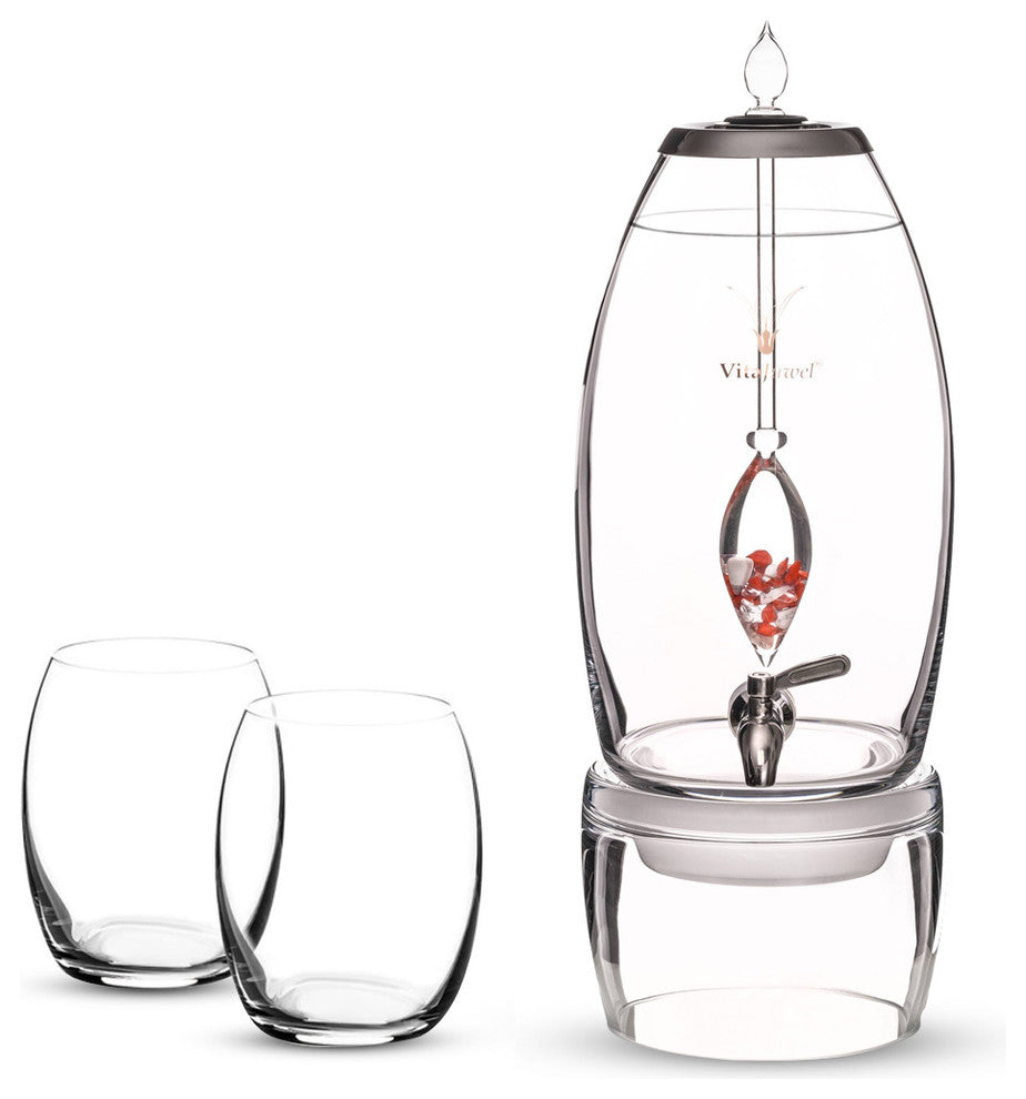Water Dispenser, VitaJuwel Grande, Drinking Glass 6pc Set, Fitness