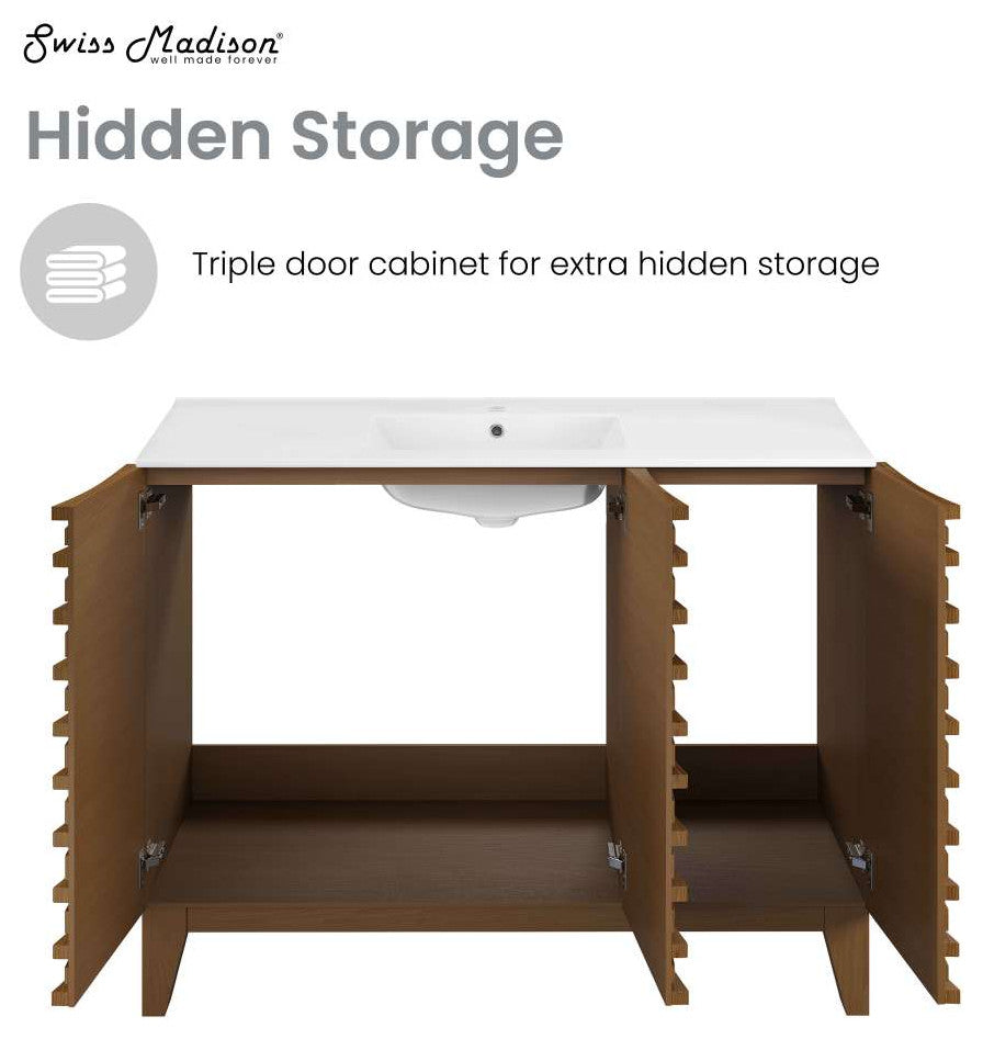 Cascade 48'' Bathroom Vanity, Walnut