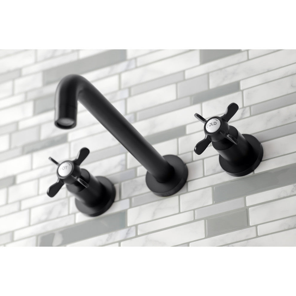 KS8020BEX Two-Handle Wall Mount Tub Faucet, Matte Black