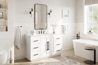 Home Living 54" Single Bathroom Vanity, White