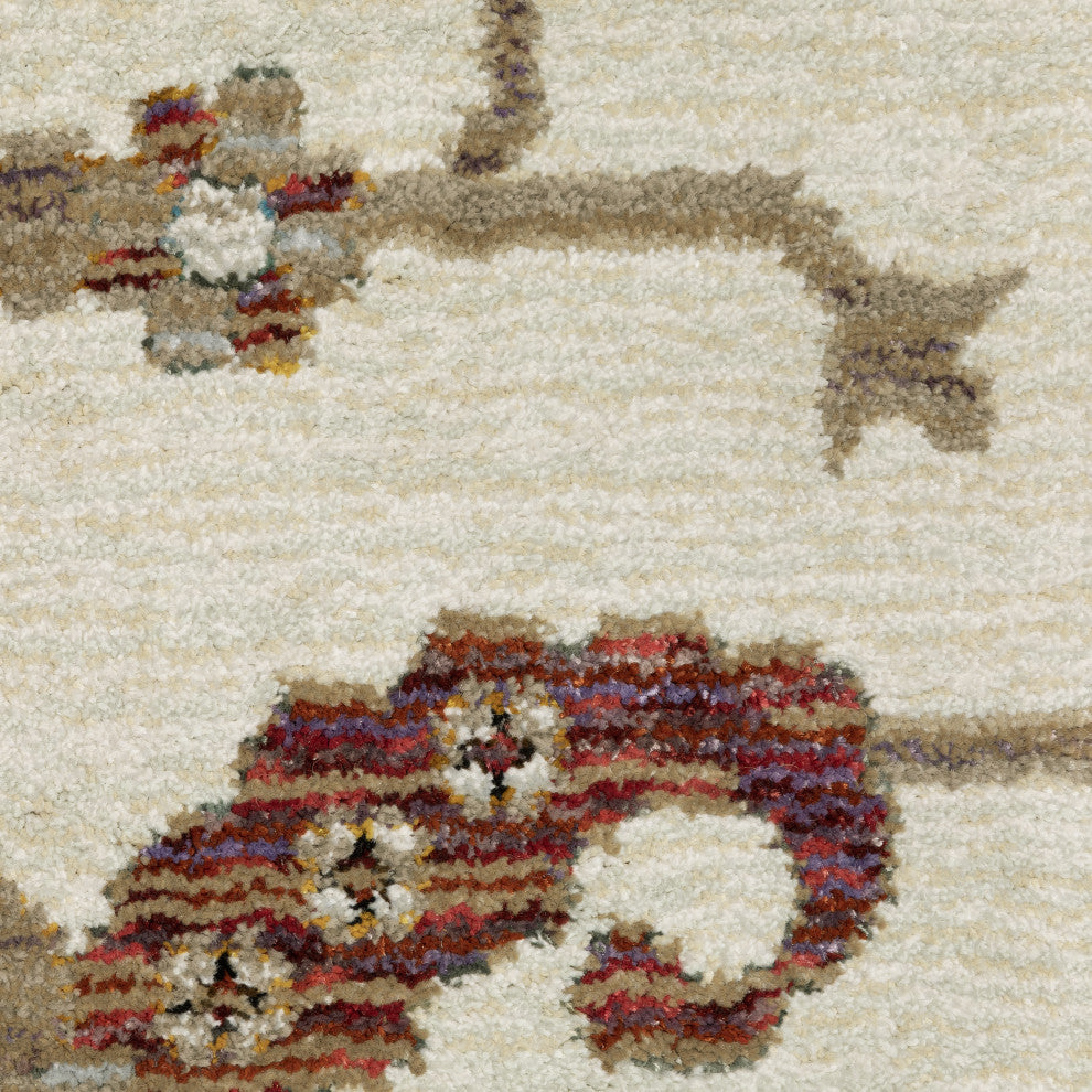 Adeline Persian Inspired Ivory/ Multi Area Rug Runner 2'6" x 12'