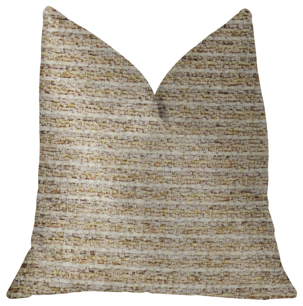 Willow Creek Beige and Ivory Luxury Throw Pillow, 16"x16"