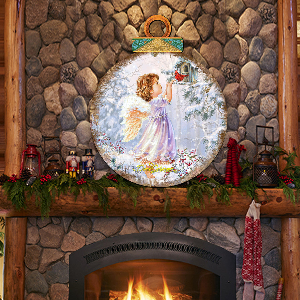 Little Christmas Joy Ornament Ball Wall and Door Hanger by Dona Gelsinger