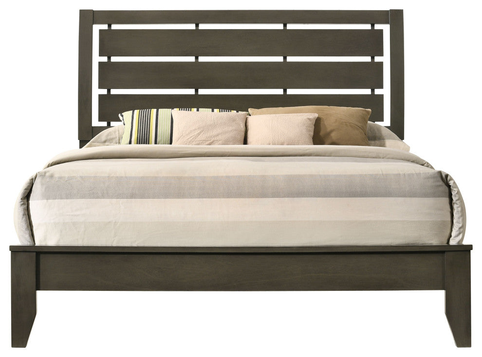 Ilana Queen Bed, Gray Finish