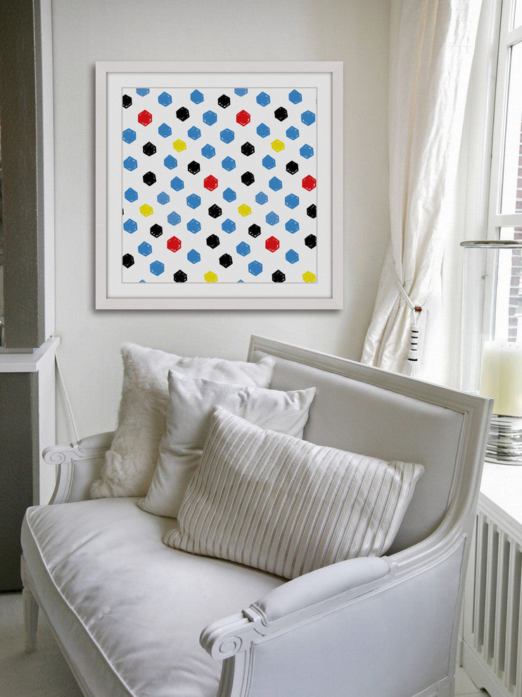 "Brush Dots" Framed Art Print