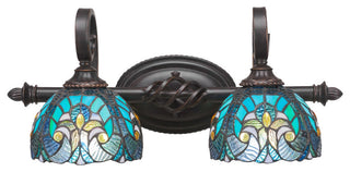 Elegante 2-Light Bath Bar, Turquoise Cypress Art