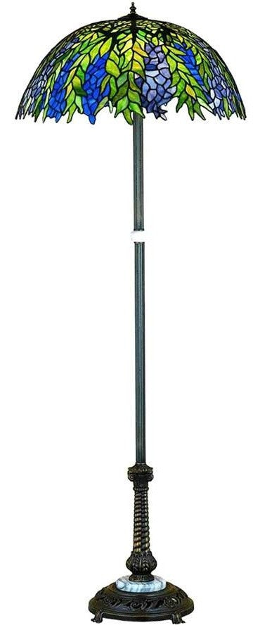 Meyda Lighting 31113 60"H Tiffany Honey Locust Floor Lamp