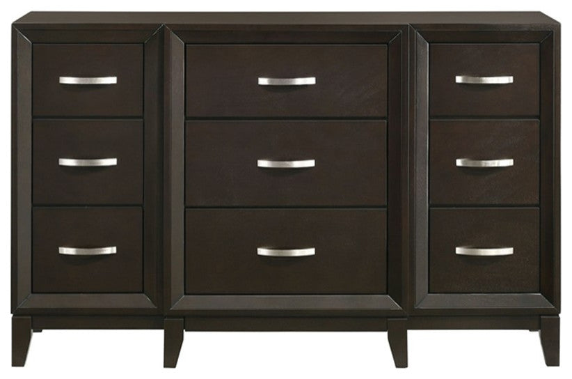 Picket House Furnishings Warren 9-Drawer Wood Dresser in Merlot