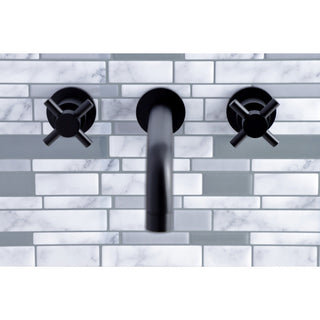 KS8020DX Two-Handle Wall Mount Tub Faucet, Matte Black
