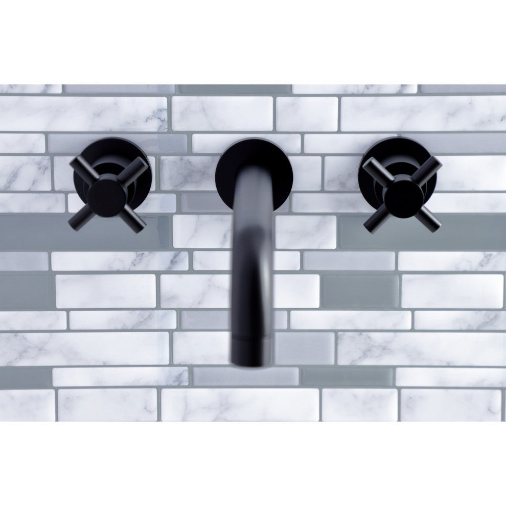 KS8020DX Two-Handle Wall Mount Tub Faucet, Matte Black
