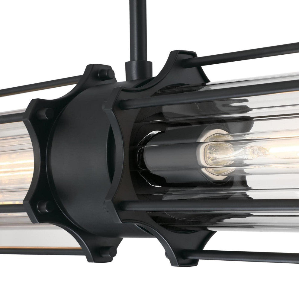 Westinghouse 6118400 Marlowe 2 Light 6"W LED Linear Chandelier - Matte Black