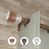 Eula 1" Diameter Curtain Rod, Chestnut, 66-120"