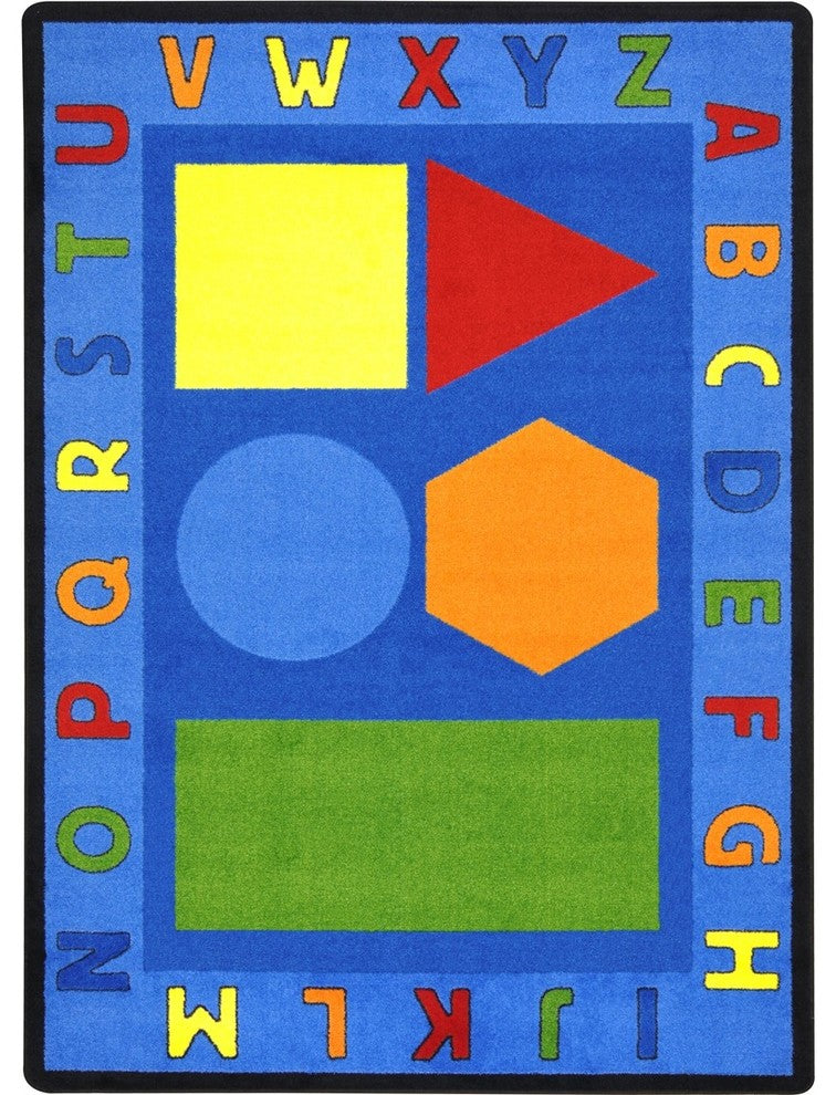 Kid Essentials Rug, Alphabet Shapes, 5'4"x7'8"