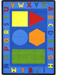 Kid Essentials Rug, Alphabet Shapes, 5'4"x7'8"