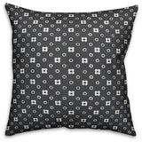 Gray Floral Pattern Throw Pillow Cover, 16"x16"