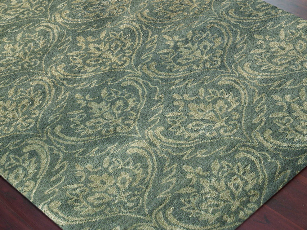 8" X10" X 0.5" Gray Wool Area Rug
