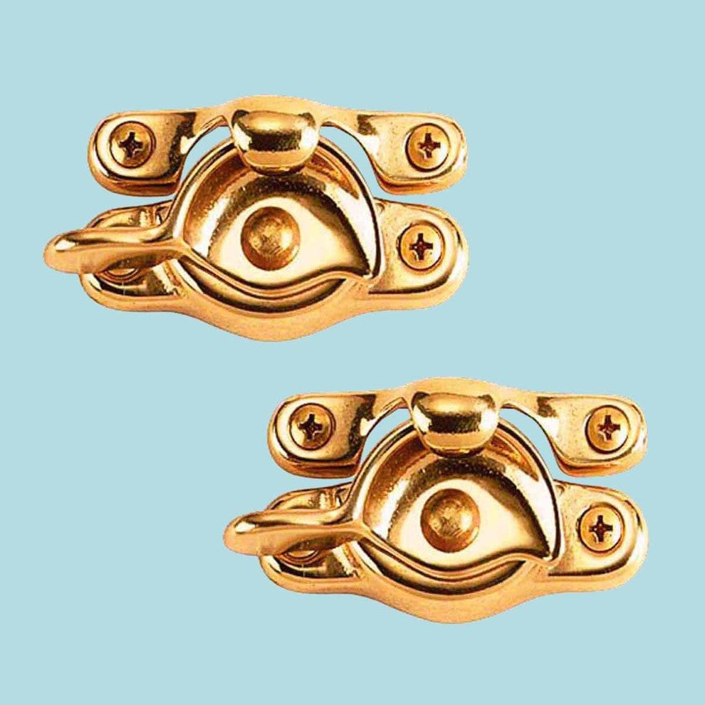 2 Traditional Window Sash Lock Bright Solid Brass |