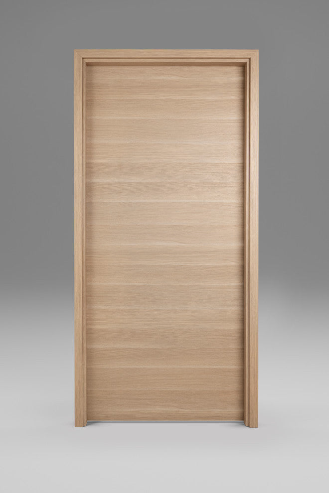 Urban Liso White Oak Pre-Hung Italian Interior Door, Prefinished Right, 36 X 96