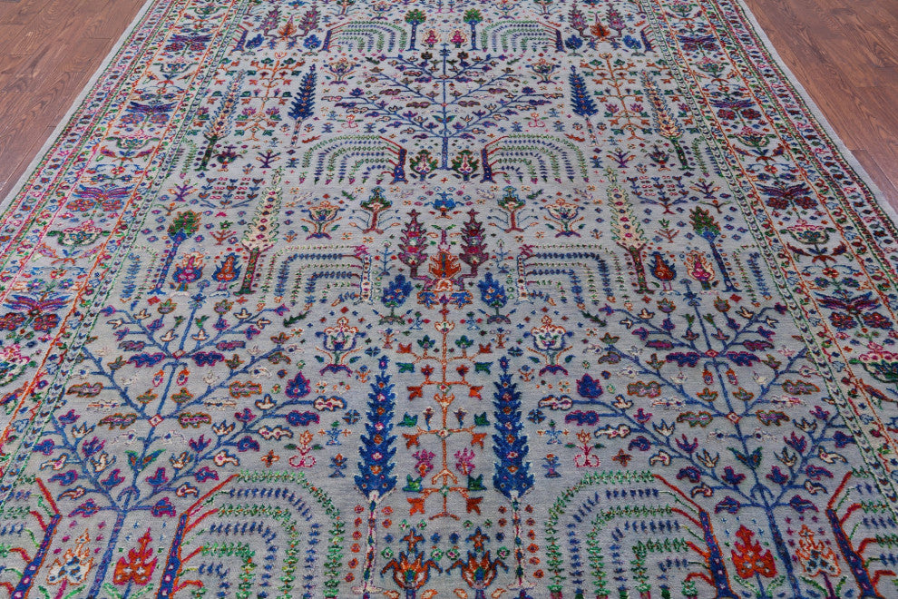 8' 11" X 12' 2" Persian Ziegler Handmade Wool & Silk Rug - Q13719