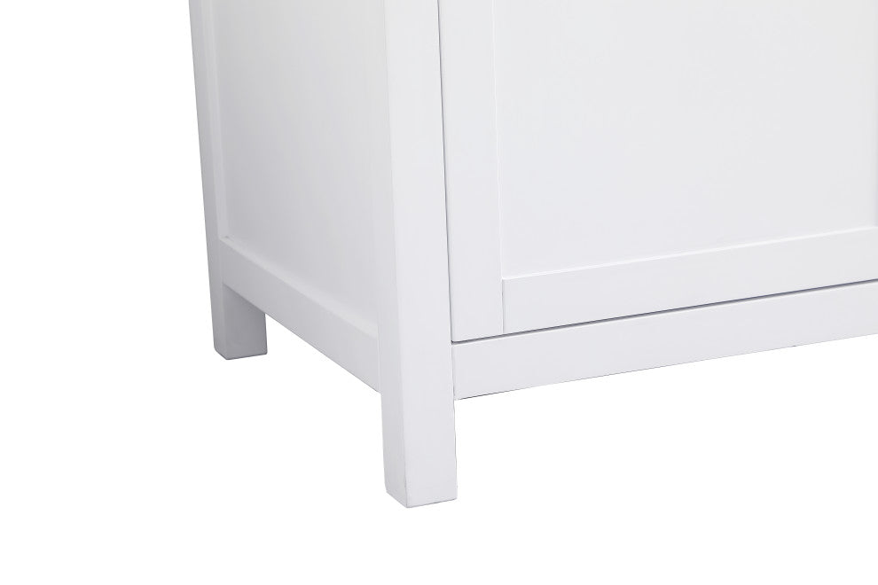 60" Double Bathroom Vanity, White