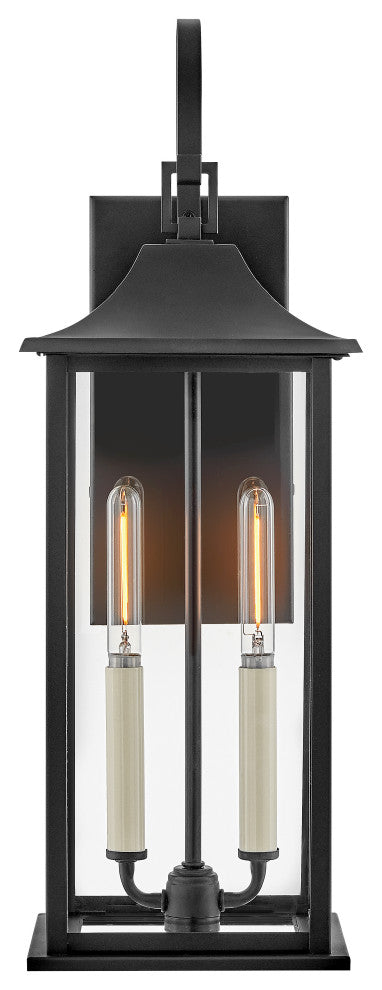 Lark Nolan Medium Wall Mount Lantern, Black