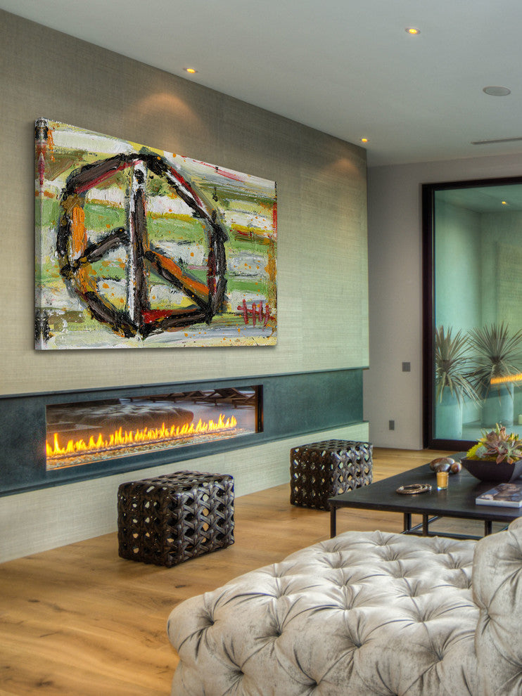 "Green Peace" Painting Print on Canvas by Tori Campisi