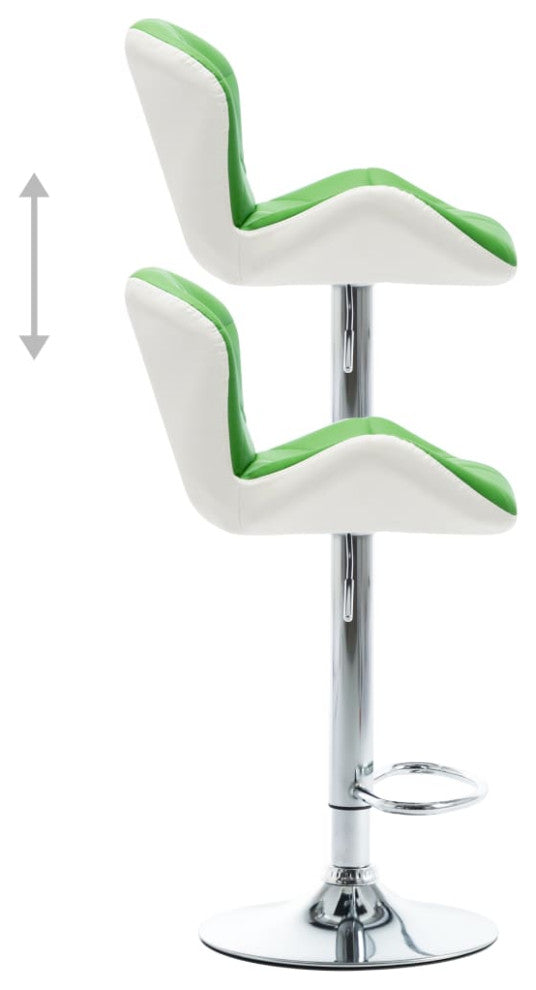 vidaXL Bar Stool Green Faux Leather