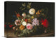 "A Basket With Flowers" Canvas Giclee by Laura Margarethen Wittusen, 16"x12"