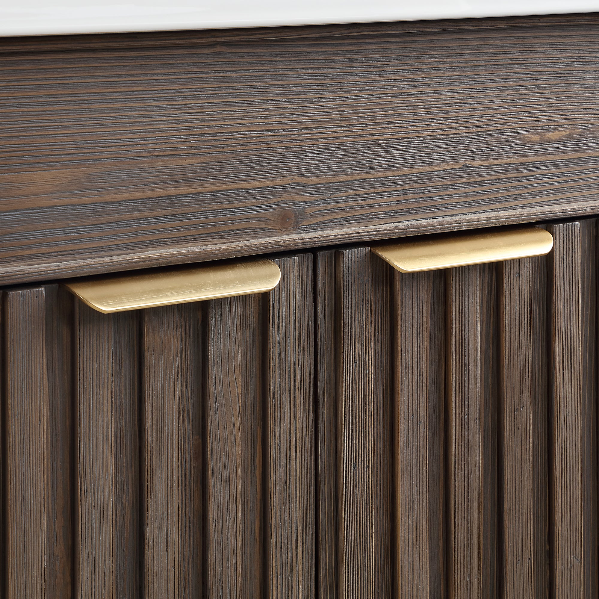 Palos Bathroom Vanity, Spruce Aged Brown, 24", Ceramic Top, With Mirror