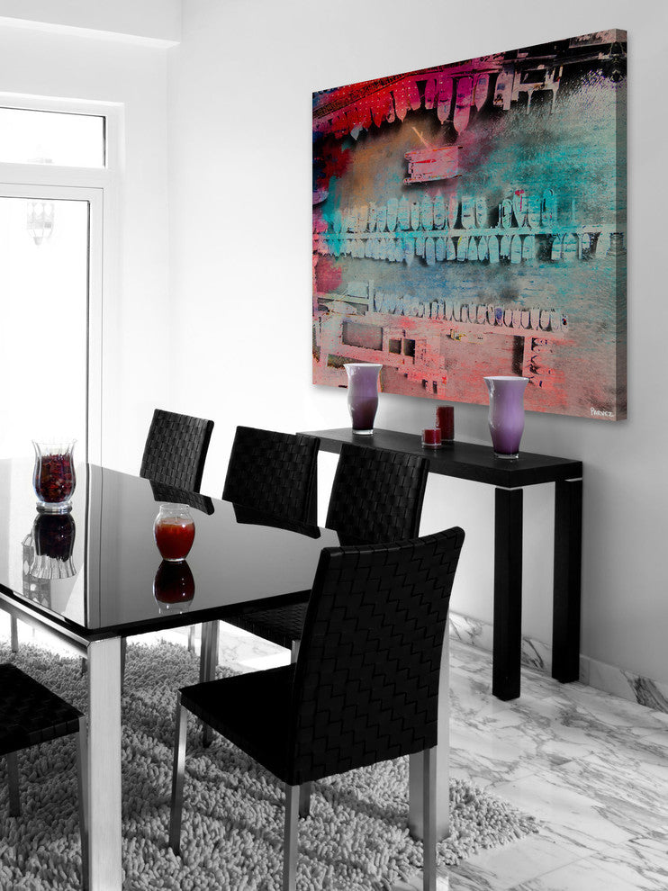 "Docked For The Night" Painting Print on Wrapped Canvas, 32"x32"