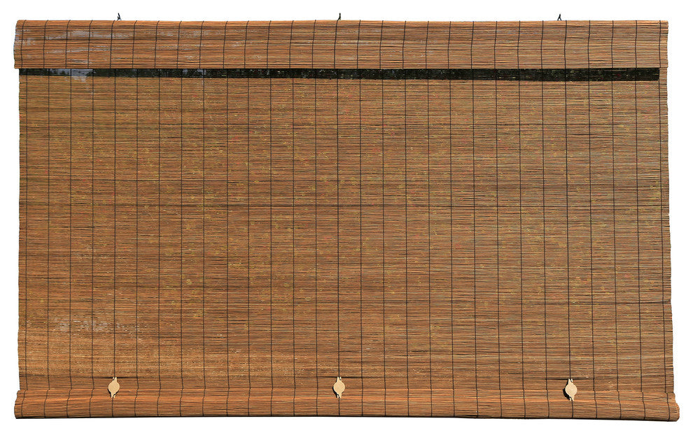 Imperial Matchstick Cord-Free Roll Up Shade, Fruitwood, 48"x72"