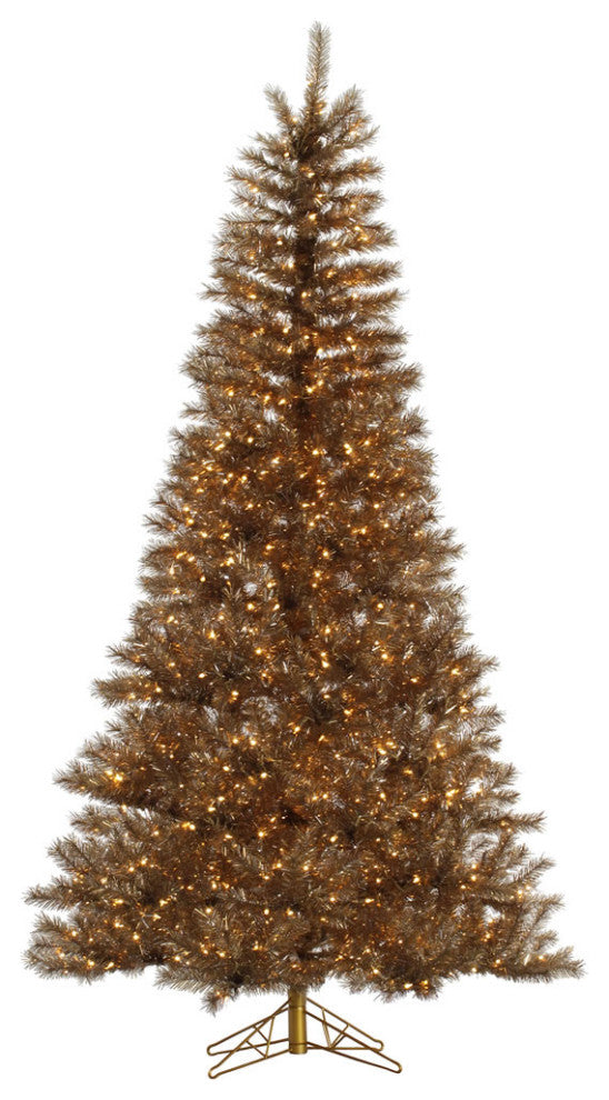 Metal Mix Tinsel Artificial Christmas Tree , Clear, 12'