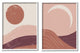 Sun And Moon Sunrise Sunset Desert Collage, 2pc, each 24 x  30
